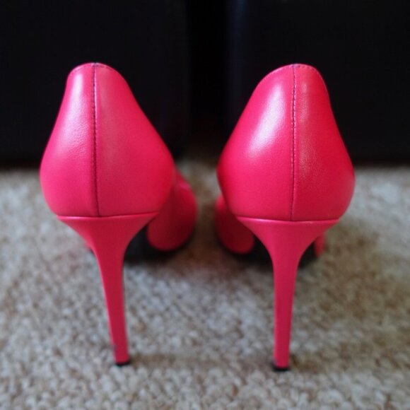 Saint Laurent YSL Pink Leather Pumps High Heels - Picture 4 of 10